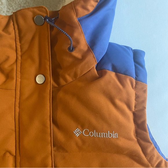 Columbia Winter Challenger 550 Down Vest Women M Sherpa Hooded Full Zip Puffer - Picture 4 of 16